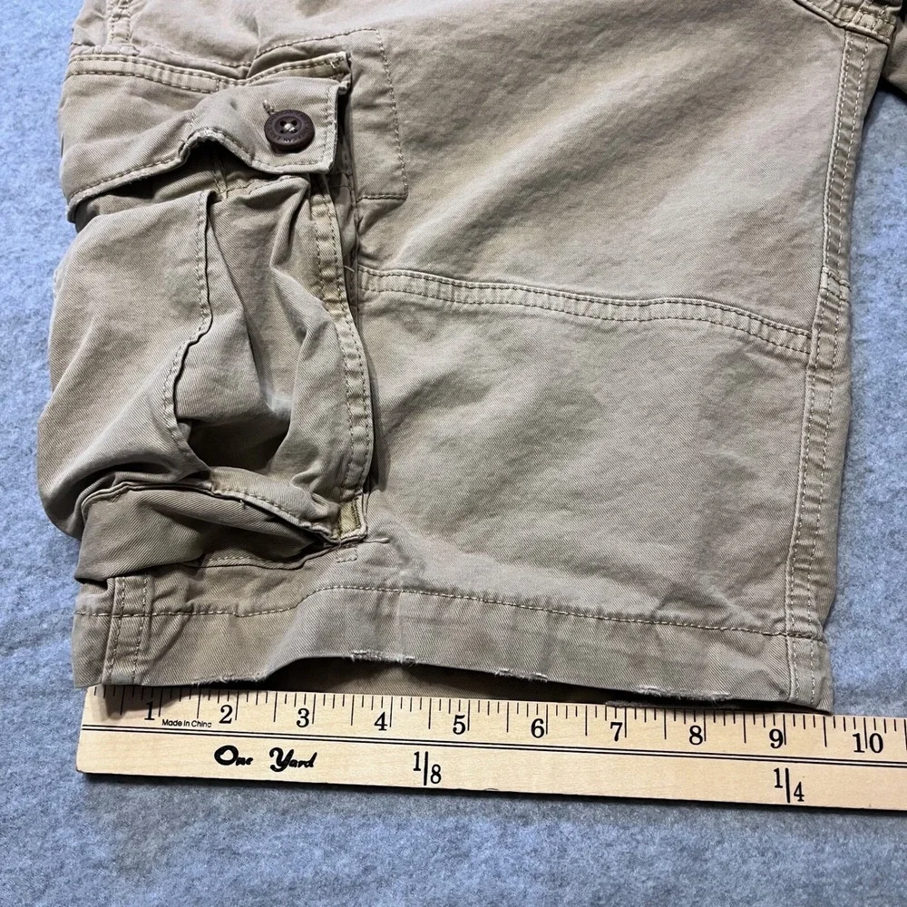 American Eagle Shorts Mens 30 Beige Cargo Distressed‎ Flex 11